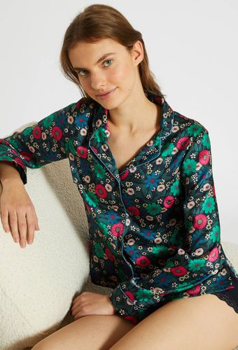Chemise de pyjama à imprimés en poly twill - MONOPRIX FEMME - Modalova
