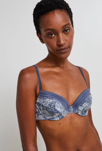 Soutien-gorge corbeille paddé IRIS en microfibre imprimée - MONOPRIX FEMME - Modalova