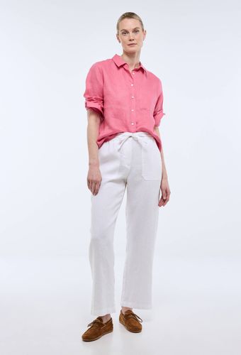 Pantalon taille semi-élastiquée uni en lin - MONOPRIX PREMIUM - Modalova