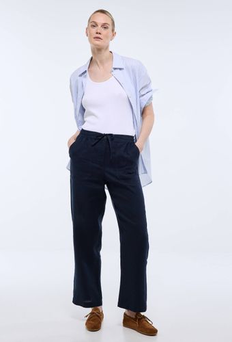 Pantalon taille semi-élastiquée uni en lin - MONOPRIX PREMIUM - Modalova
