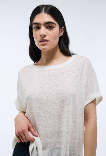 T-shirt col rond en lin jersey - MONOPRIX PREMIUM - Modalova