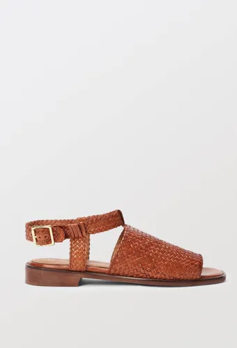 Sandales tressées en cuir - MONOPRIX PREMIUM - Modalova