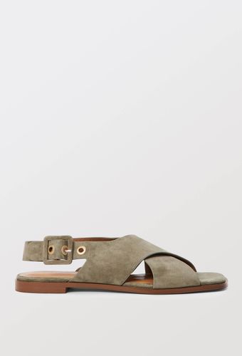 Sandales croisées en cuir - MONOPRIX PREMIUM - Modalova