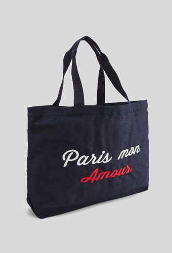 Tote bag brodé en coton BIO GOTS - MONOPRIX - Modalova