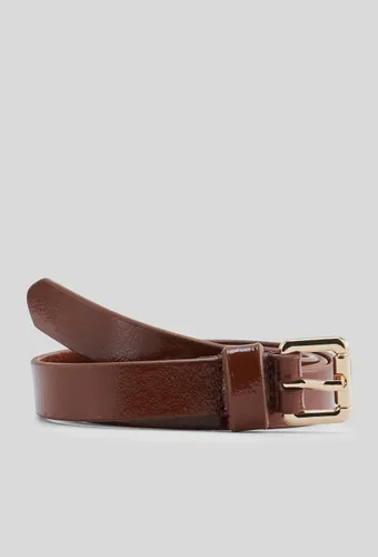 Ceinture 2 cm en cuir vernis - MONOPRIX PREMIUM - Modalova