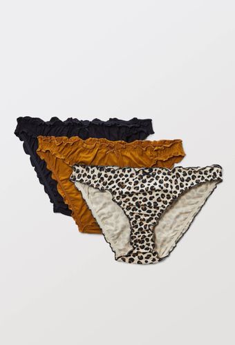 Lot de 3 culottes froufrou JULIE en coton BIO - MONOPRIX - Modalova