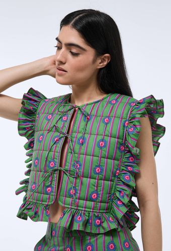 Gilet matelassé à nouer imprimé en coton BIO GOTS - CAROLINE DE BENOIST X MONOPRIX - MONOPRIX CREATEURS - Modalova