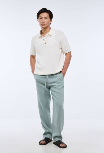 Pantalon élastiqué en lin - MONOPRIX PREMIUM - Modalova