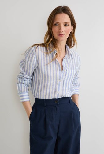 Chemise manches longues rayée en lin - MONOPRIX PREMIUM - Modalova