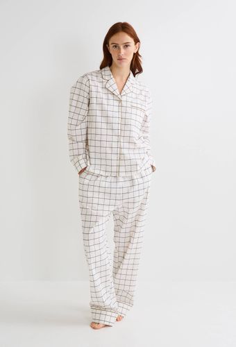 Pyjama manches longues à carreaux en coton BIO - MONOPRIX - Modalova