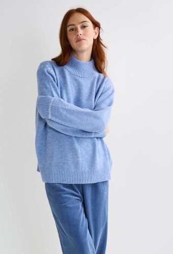 Pull uni en maille avec surpiqures contrastées - MONOPRIX - Modalova