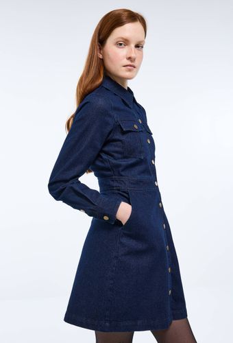 Robe courte cintrée denim en coton - MONOPRIX - Modalova