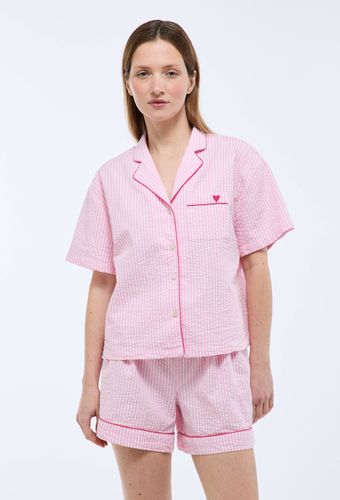 Pyjashort manches courtes rayé en coton BIO - MONOPRIX - Modalova