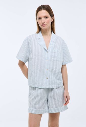 Pyjashort manches courtes rayé en coton BIO - MONOPRIX - Modalova
