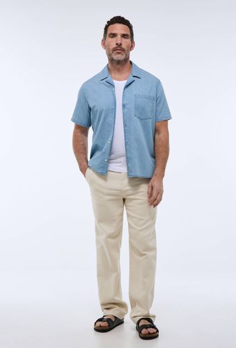 Chemise manches courtes en coton chambray BIO GOTS - MONOPRIX - Modalova