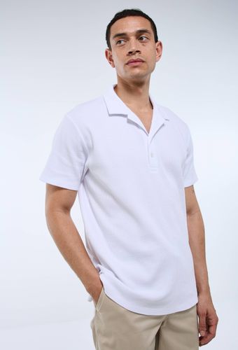 T-shirt manches courtes col polo nid d'abeille en coton BIO GOTS - MONOPRIX - Modalova