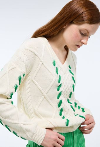 Pull en coton à torsades - MONOPRIX - Modalova