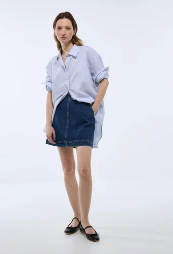 Jupe courte en denim - MONOPRIX - Modalova