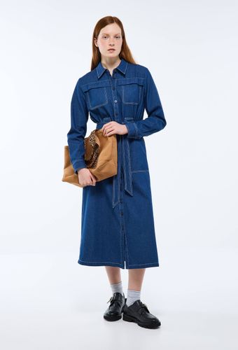 Robe midi cintrée denim en coton BIO GOTS - MONOPRIX - Modalova