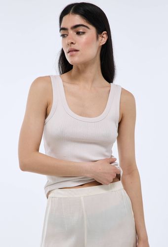 Débardeur pointelle en coton BIO GOTS - MONOPRIX - Modalova