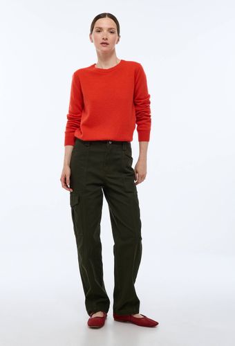 Pantalon carotte à taille semi-élastiquée en lin - MONOPRIX PREMIUM - Modalova