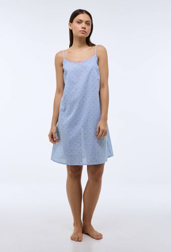 Chemise de nuit à fines bretelles imprimée en voile de coton - MONOPRIX - Modalova