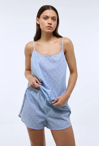 Pyjashort à fines bretelles imprimé en coton bio GOTS - MONOPRIX - Modalova