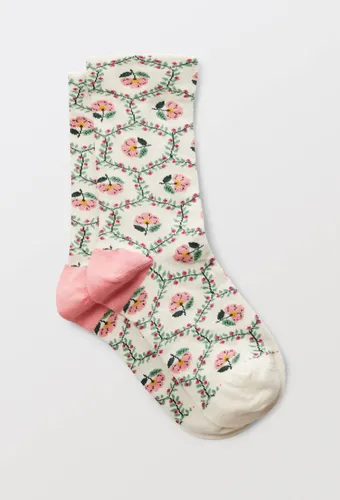 Paire de chaussettes motif tapisserie en coton - MONOPRIX FEMME - Modalova