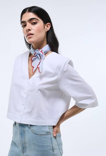 Top manches courtes uni en coton - MONOPRIX - Modalova