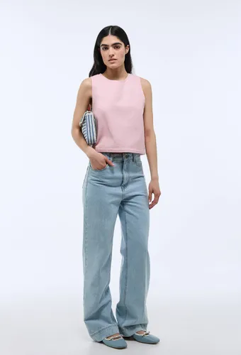 Top sans manches uni en coton - MONOPRIX - Modalova