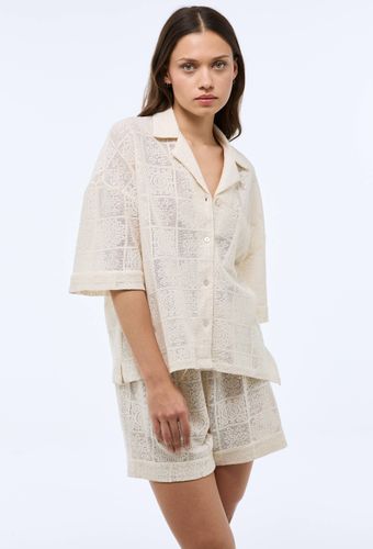Pyjashort en coton brodé - MONOPRIX - Modalova