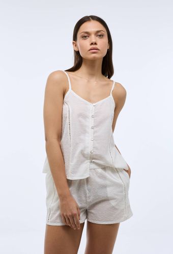 Pyjashort uni en coton plumetis bio GOTS - MONOPRIX - Modalova