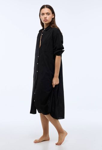 Chemise de nuit longue en coton brodé bio GOTS - MONOPRIX - Modalova