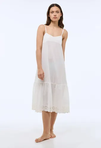 Chemise de nuit avec broderies en coton bio GOTS - MONOPRIX - Modalova