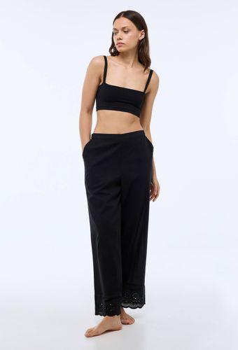 Pantalon avec broderies en coton bio GOTS - MONOPRIX - Modalova