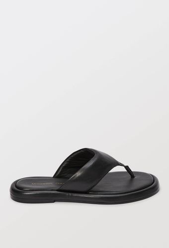 Tongs matelassées en cuir - MONOPRIX PREMIUM - Modalova