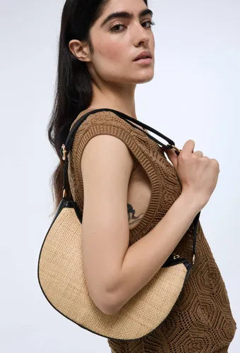 Sac à bandoulière en paille - MONOPRIX - Modalova