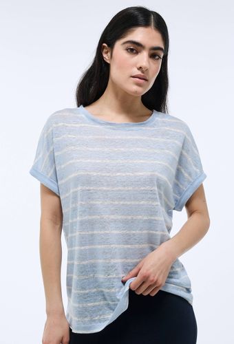 T-shirt rayé en lin coton - MONOPRIX PREMIUM - Modalova