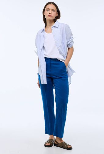 Pantalon carotte à taille semi-élastiquée en lin - MONOPRIX PREMIUM - Modalova