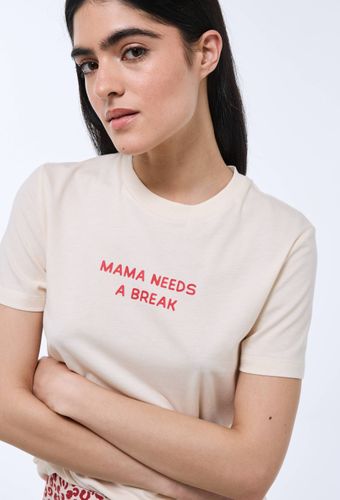 T-shirt à manches courtes à message imprimé en coton BIO - MONOPRIX - Modalova