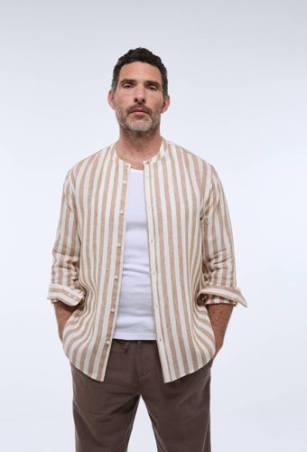 Chemise manches longues rayée en lin - MONOPRIX PREMIUM - Modalova