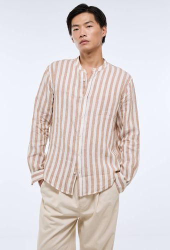 Chemise manches longues rayée en lin - MONOPRIX PREMIUM - Modalova
