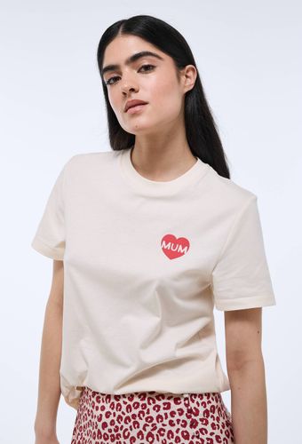 T-shirt à manches courtes à message imprimé en coton BIO - MONOPRIX - Modalova