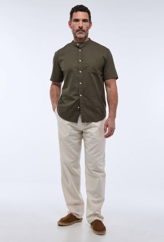 Pantalon élastiqué en mélange lin coton - MONOPRIX - Modalova