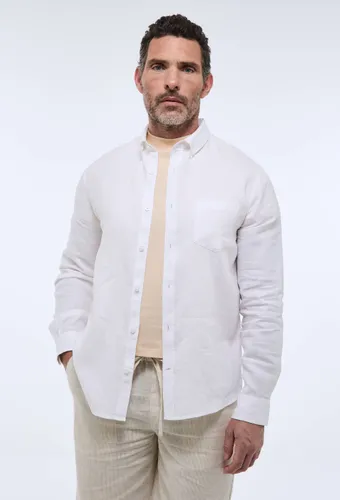 Chemise manches longues en lin col boutonné - MONOPRIX PREMIUM - Modalova