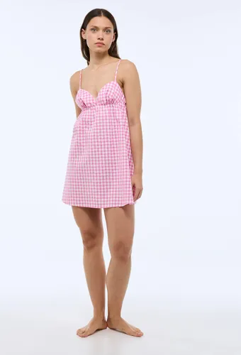 Nuisette vichy en coton mélangé - MONOPRIX - Modalova