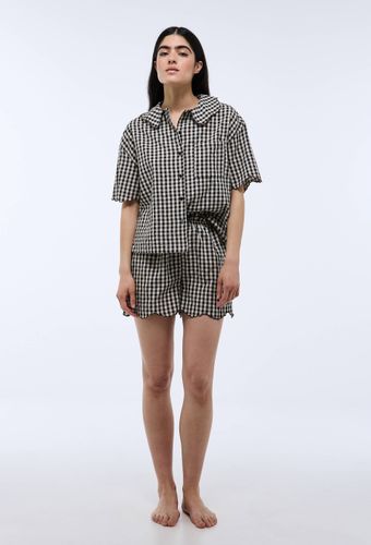 Pyjashort vichy en coton - MONOPRIX - Modalova