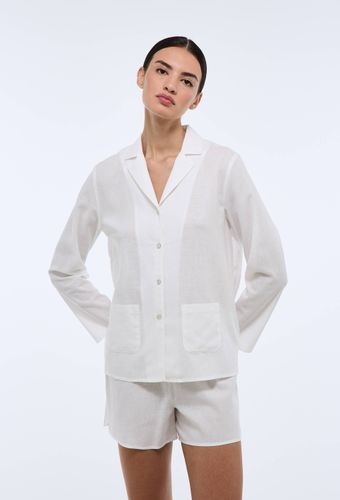 Pyjashort uni en viscose lin - MONOPRIX - Modalova