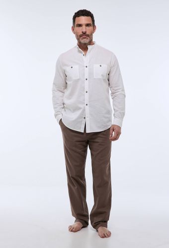 Chemise manches longues en coton et lin - MONOPRIX - Modalova