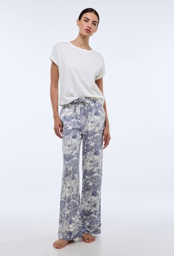 Pantalon fluide imprimé effet toile de jouy - MONOPRIX - Modalova